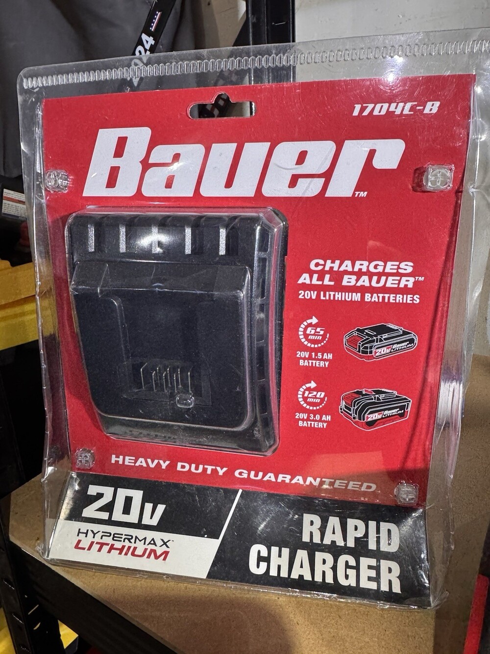 Bauer HyperMax Lithium Rapid Charger 1704C-B 20V Black